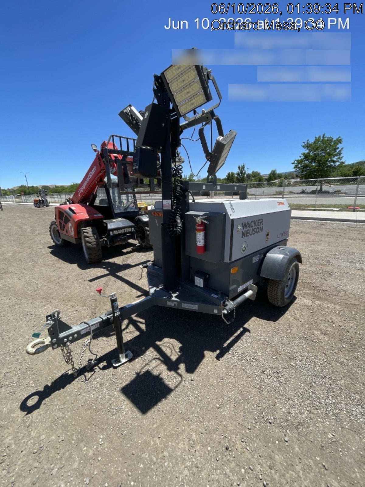 2022 Wacker Neuson LTW20Z1 Isuzu Dsl. Engine, 23' Mast, (4) 300W LED Lights, CWK, Programmable Dawn to Dusk, 360 Deg. Rotation, 57 Gal. Tank, Trailer Mounted