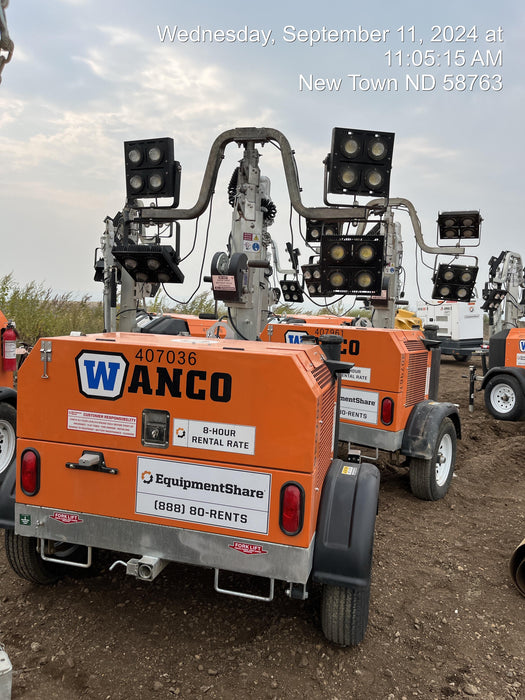 2024 Wanco WLTT-4MM4K Diesel, Deep Sea Controller, Shore Power Plug, Auto Start, (4) 350W LED Floodlights, 4kW Generator, 60 Gal Fuel Tank, 2" Ball, T3