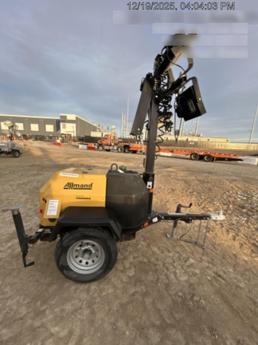 2022 Allmand NLV3GR (4) LED Light Fixture 350W, 23' Vertical Mast, 3kW Prime, Towable, ES Decals, T3