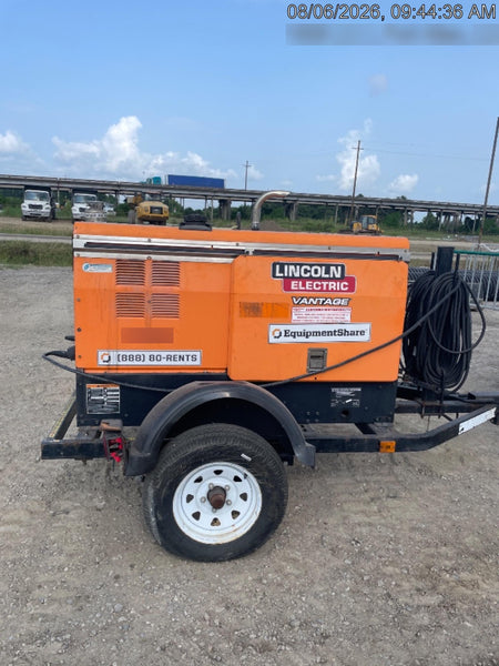 2021 Lincoln Electric Vantage 322 Vantage 322 Ready Pak 3 w/ Decals, ORANGE (includes trailer, cable rack, fender light kit) NO Telematics