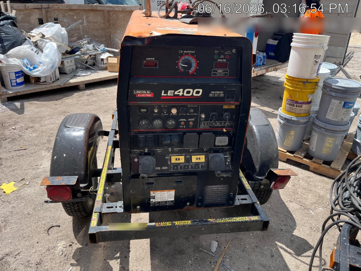 2022 Lincoln Electric LE400 Kubota V1505, Trlr, Cable Rack, Light Kit, ES Decals, T3