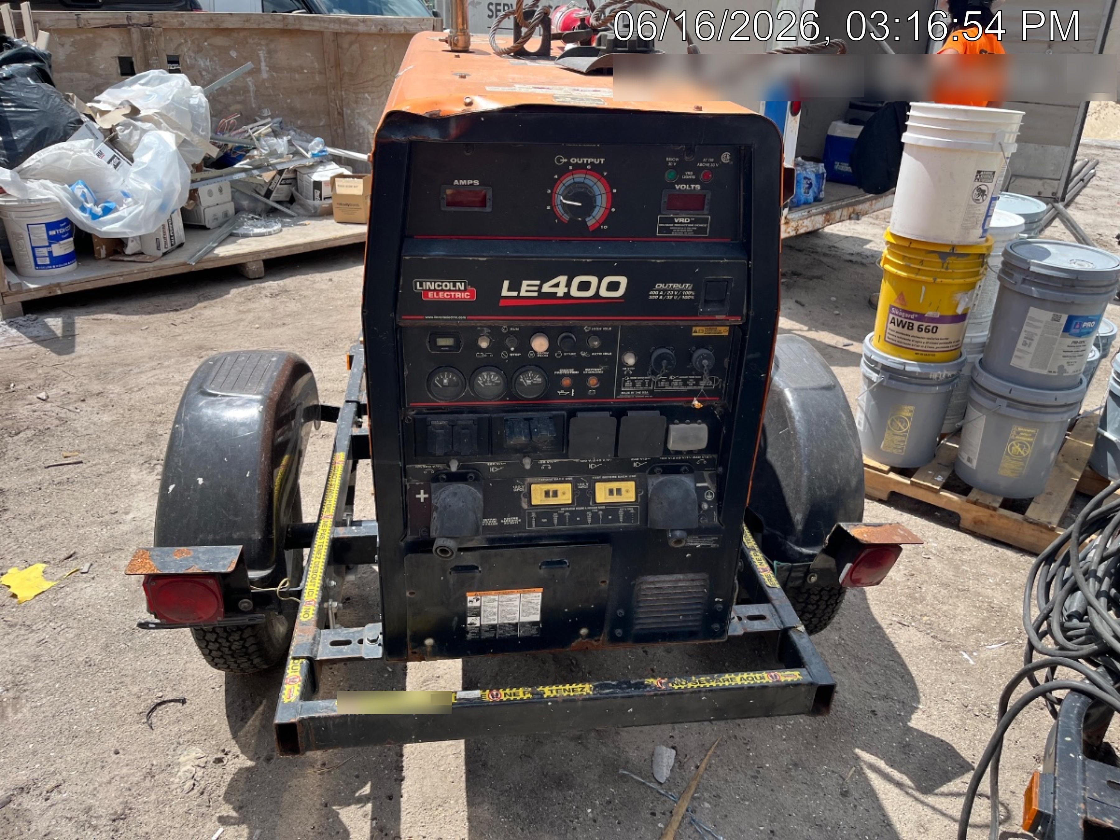 2022 Lincoln Electric LE400 Kubota V1505, Trlr, Cable Rack, Light Kit, ES Decals, T3