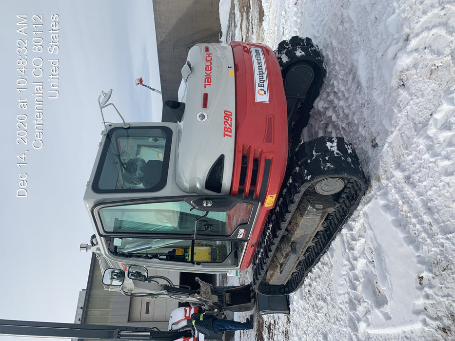 2020 Takeuchi TB290C Cab/Heat/Air, Rubber Tracks, Manual TAG QC
