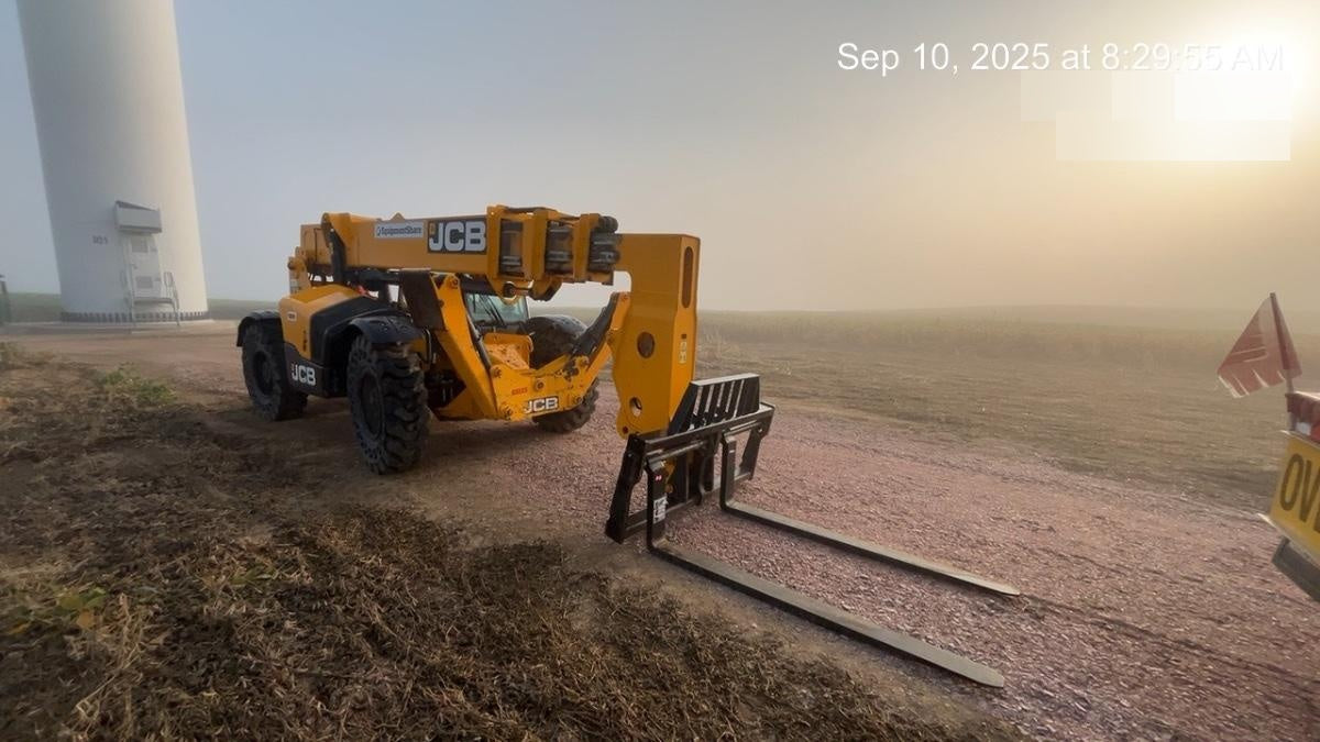 2020 JCB 510-56 Cab/Heat/Air, 74 HP, Solid Tires, STD Worklight, Beacon, Aux Hydraulics, Lifting Eye, Back up Alarm w/66" Carriage/60" Forks