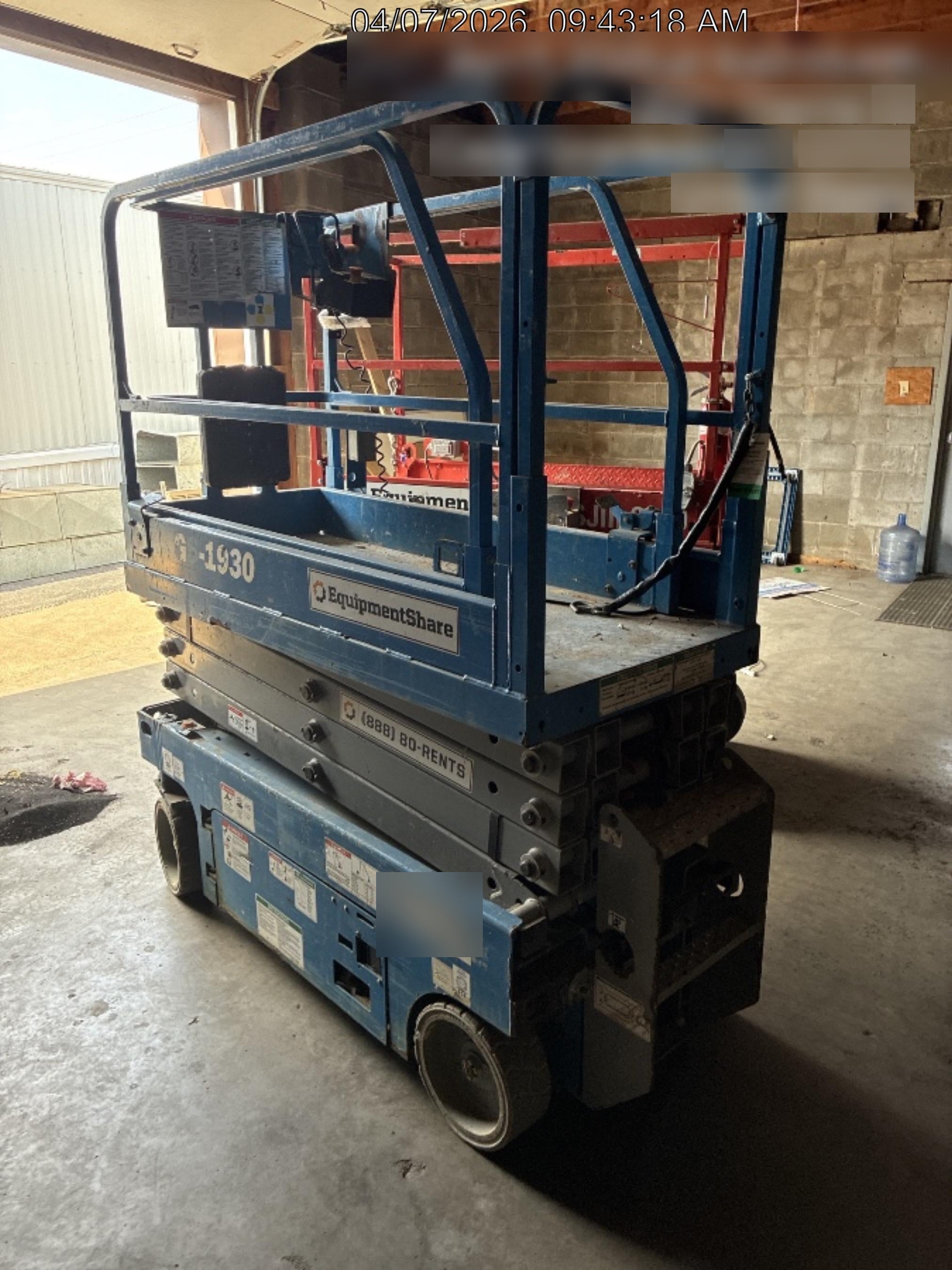 2019 Genie GS-1930 Fixed Rails with Chain Entry