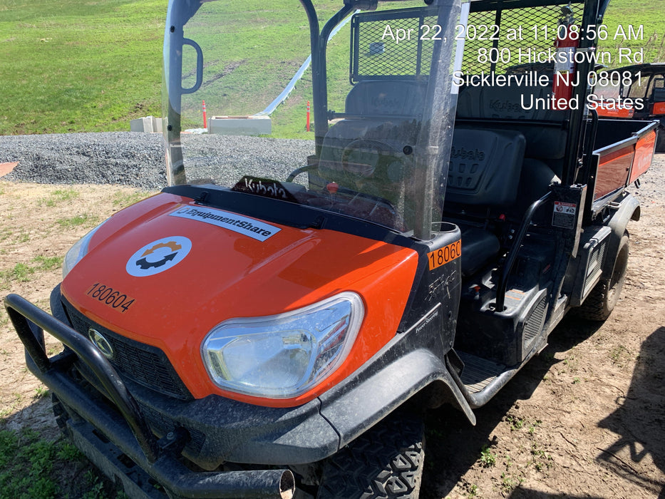 2022 Kubota RTV-X1140W-H Plastic Canopy, Windshield Acrylic Clear, LED Strobe Light, Wire Harness Kit, Back up Alarm
