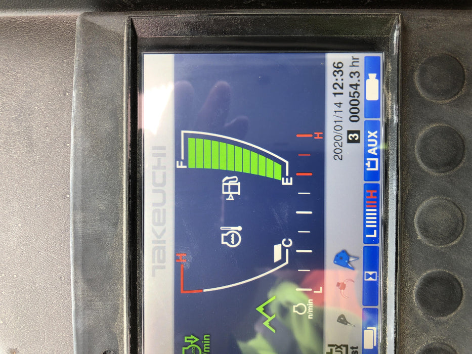 2019 Takeuchi TB290 Cab, AC, Rubber Tracks, Dozer Blade, Travel Alarm, Control Pattern Change Valve, Auxiliary Hydraulics w/18" Quick Coupler Bucket with teeth, 6.2 cu. ft. capacity/24" Quick Coupler Bucket with teeth, 8.6 cu. ft. capacity/36" Quick Coupler Bucket with teeth, 13.4 cu. ft. capacity, Quick Coupler, Hydraulic Thumb Installed