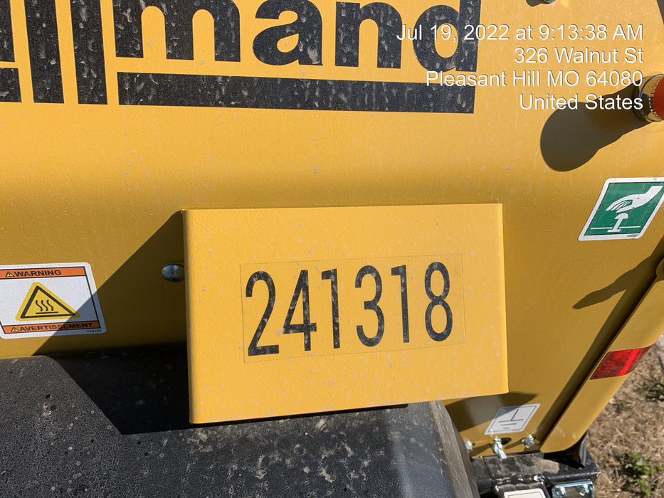 2022 Allmand NLV3GR (4) LED Light Fixture 350W, 23' Vertical Mast, 3kW Prime, Towable, Deep Sea L401, Leveling Jacks, Yanmar T4F 5.8hp