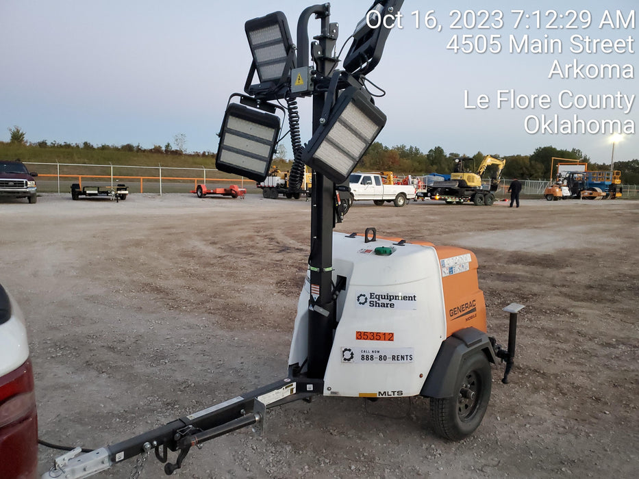 2023 Generac MLT2 Diesel, Flex Switch 120V Input, Powerzone Controller, (4) 320W LED Lights, 4kW Generator, 39.9 Gal Fuel Tank, 2" Ball, T3