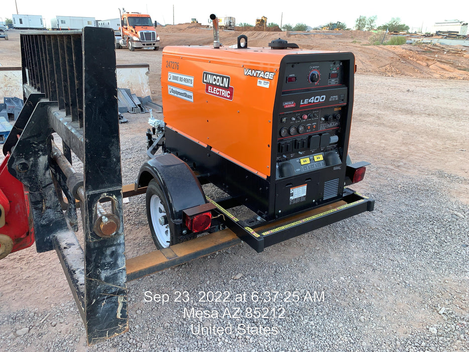 2022 Lincoln Electric LE400 Kubota V1505, Trlr, Cable Rack, Light Kit, ES Decals, T3