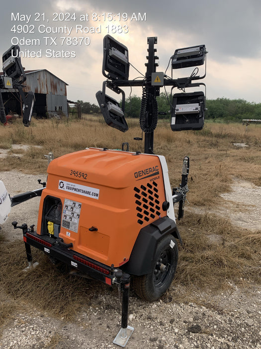 2024 Generac MLT2 Diesel, Flex Switch 120V Input, Powerzone Controller, 
(4) 320W LED Lights, 4kW Generator, 39.9 Gal Fuel Tank, 2" Ball, T3