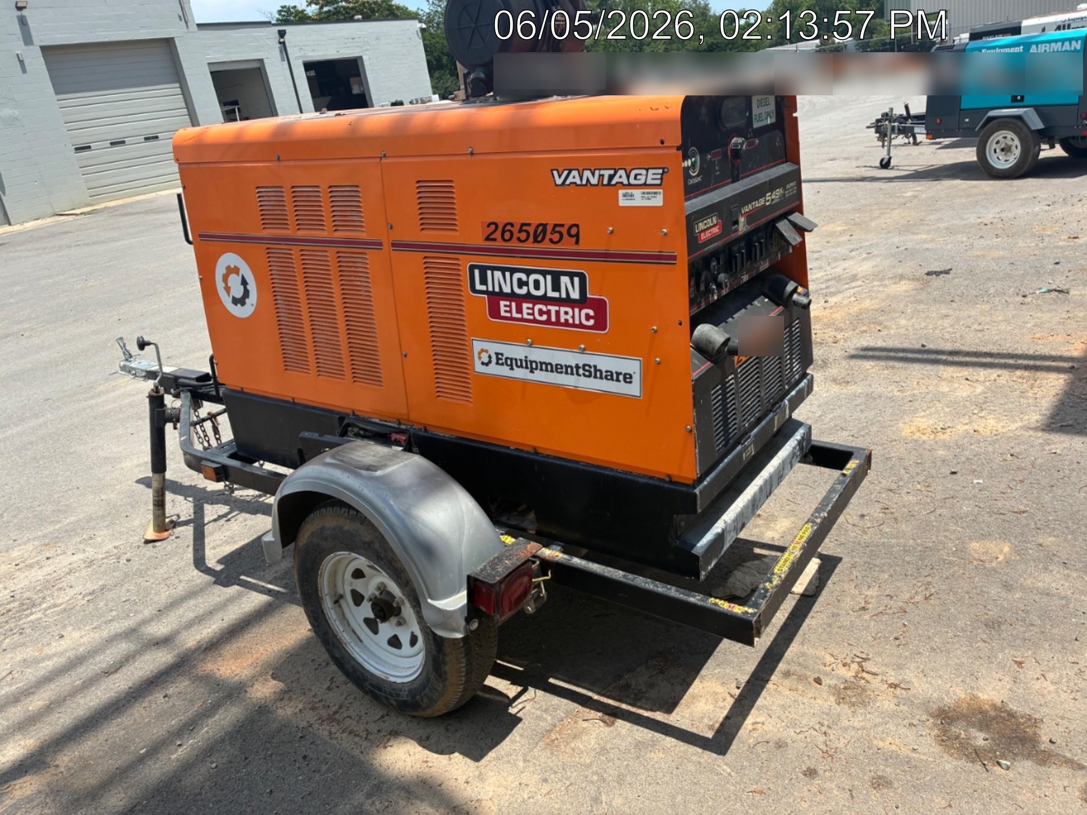 2022 Lincoln Electric Vantage 549X Crosslink Technology, Trailer Mounted, ES Decals, T3