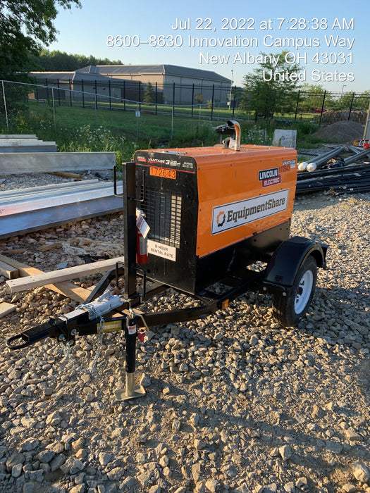 2021 Lincoln Electric Vantage 322 Vantage 322 Ready Pak 3 w/ Decals, ORANGE (includes trailer, cable rack, fender light kit) NO Telematics