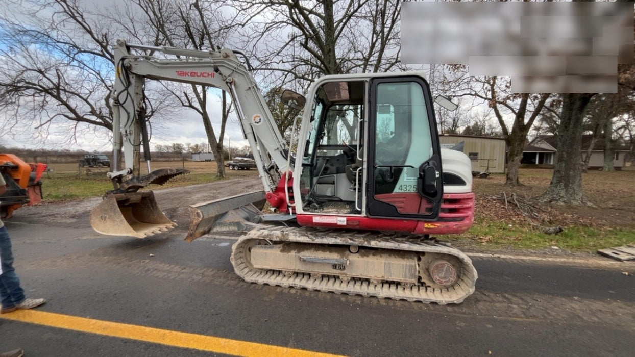 2019 Takeuchi TB290 Cab/Heat/AC Rubber tracks, Dozer blade, Travel alarm, Auxiliary hydraulics w/Manual QC, Hydraulic thumb, 18", 24", and 36" Buckets