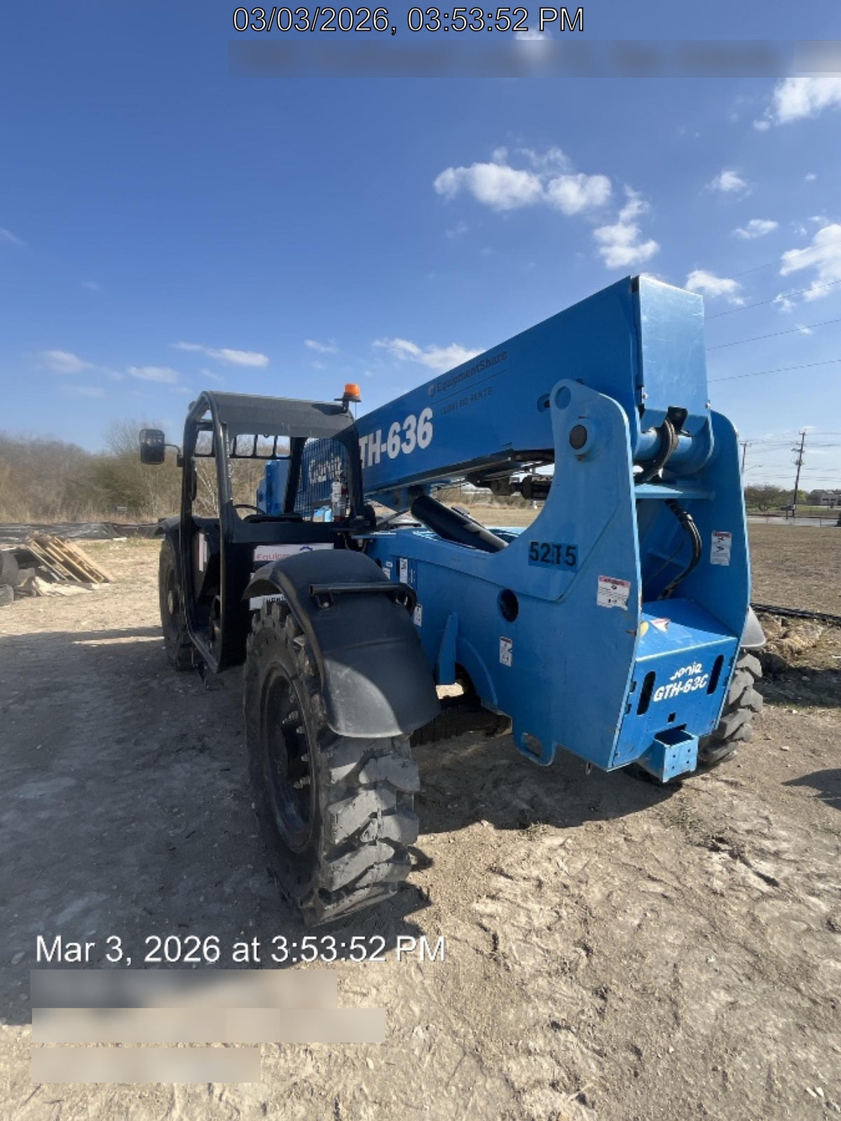 2017 Genie GTH-636 Genie GTH636, Solid RT Tires, T4F, worklights (LED, rear), Open ROPS