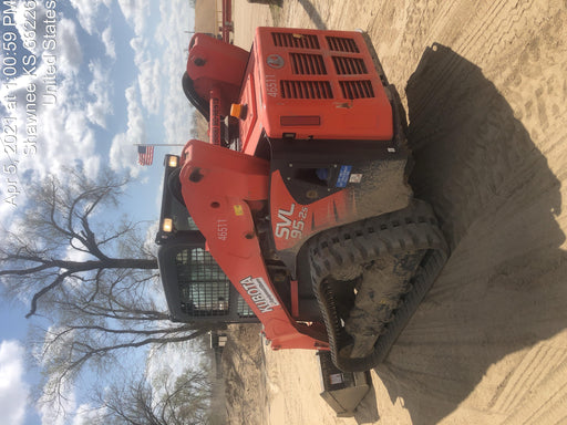2019 Kubota SVL95-2S Cab/Heat/Air, Standard Tracks, Standard Flow w/Manual QC, 80" HD Bucket w/ Smooth Cutting Edge