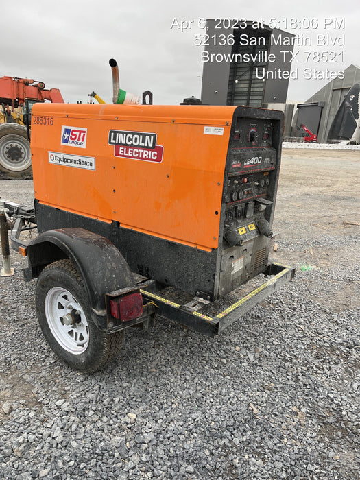 2022 Lincoln Electric LE400 Kubota V1505, Trlr, Cable Rack, Light Kit, ES Decals, T3