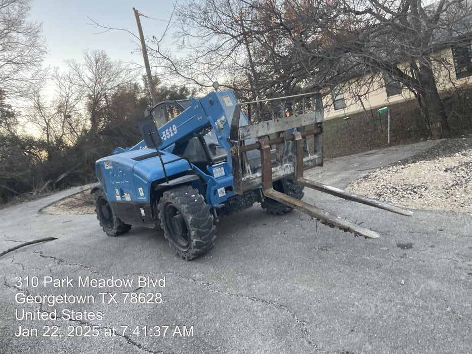 2019 Genie GTH-5519 Cab/Heat/AC, Solid RT Tires, LED Work Lights, Beacon, 48" Carriage, 48" Forks