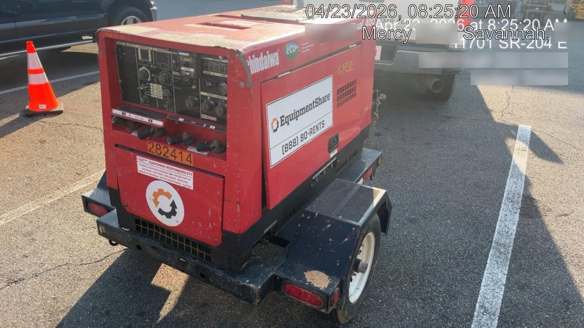 2022 Shindaiwa DGW400MDL Kubota D902 Engine, 23 HP, Dual Op Welder, Wire, Arc, Droop Stick, Tig, and CC Stick Functionality, Simulphase, 3 Phase and 1 Phase Gen Output, Single Axle NB Trlr, Slr Trckl Chrg 12V 12W, Fire Ext