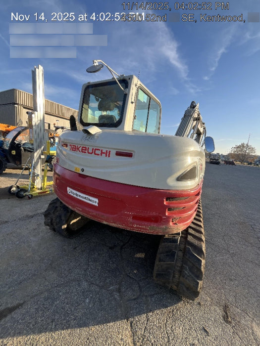 2019 Takeuchi TB290 Cab/Heat/AC Rubber tracks, Dozer blade, Travel alarm, Auxiliary hydraulics w/Manual QC, Hydraulic thumb, 18", 24", and 36" Buckets