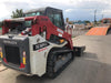 2019 Takeuchi TL10V2-CR Cab/Heat/AC, Rubber Tracks, Backup Alarm, Front & rear working Lights, Auxiliary Hydraulics, 2 Speed Travel, Engine Monitoring System, Hydraulic universal quick hitch w/76" HD dirt bucket with 8 teeth, 20.3 cubic feet capacity, 48" Pallet forks and frame