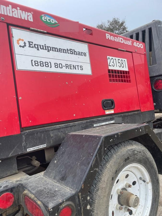 2022 Shindaiwa DGW400MDL Kubota D902 Engine, 23 HP, Dual Op Welder, Wire, Arc, Droop Stick, Tig, and CC Stick Functionality, Simulphase, 3 Phase and 1 Phase Gen Output, Single Axle NB Trlr, Slr Trckl Chrg 12V 12W, Fire Ext