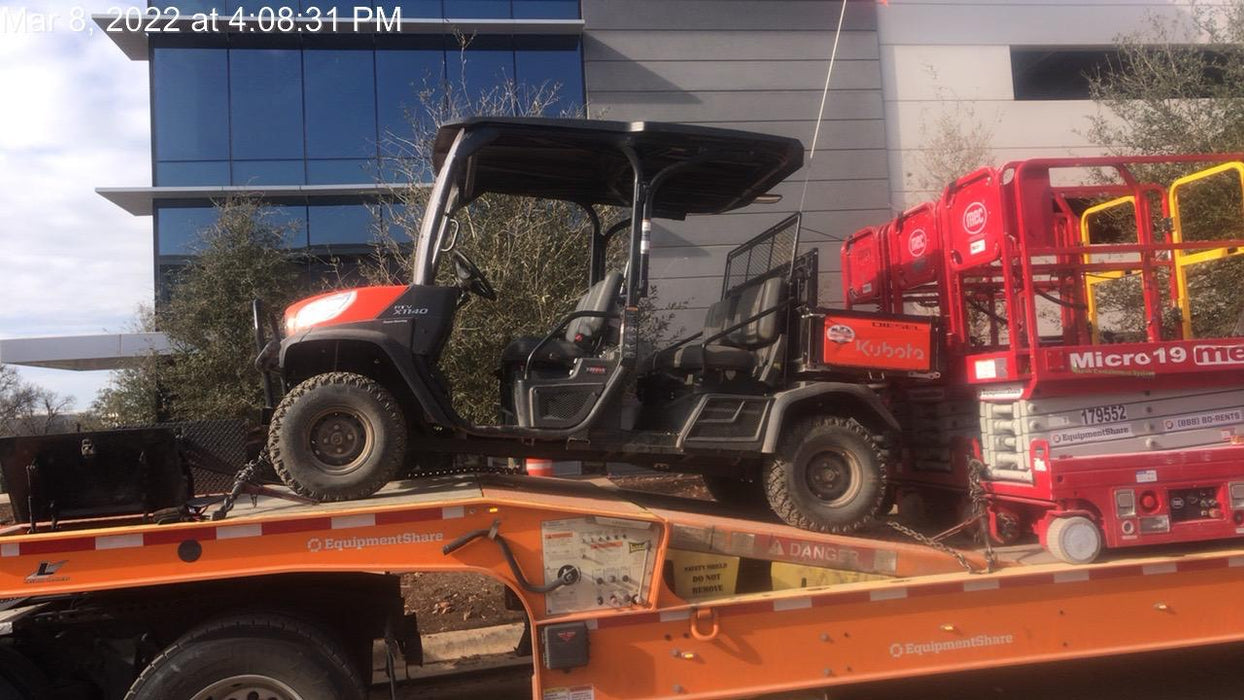 2022 Kubota RTV-X1140W-H Plastic Canopy, Windshield Acrylic Clear, LED Strobe Light, Wire Harness Kit, Back up Alarm