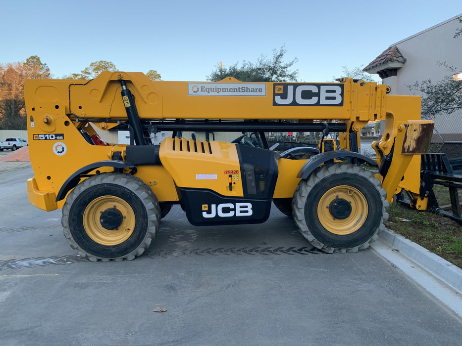 2020 JCB 510-56 Canopy, Solid Tires, Work Lights, Beacon, Aux Hydraulics, Back up Alarm, Lifting Eye, ES Decals