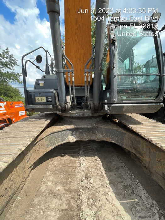 2017 Case CX350D CAB A/C, 13'-3" ARM, STEEL TRACKS