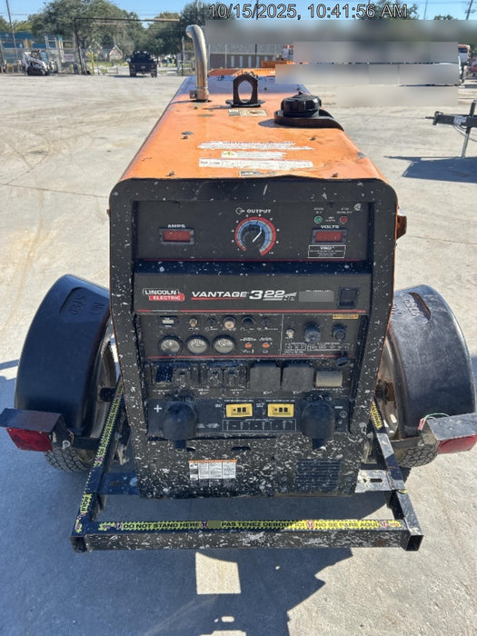 2021 Lincoln Electric Vantage 322 Vantage 322 Ready Pak 3 w/ Decals, ORANGE (includes trailer, cable rack, fender light kit) NO Telematics