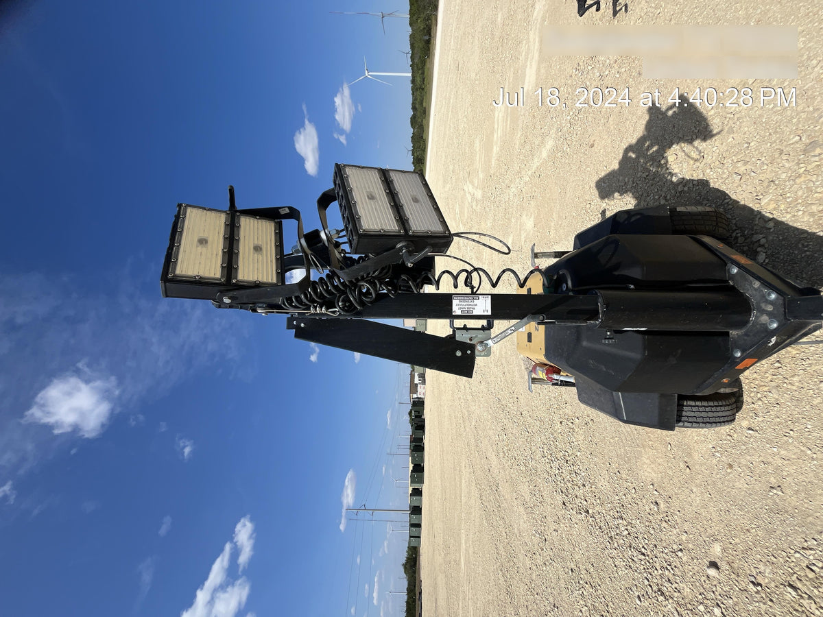 2022 Allmand NLV3GR (4) LED Light Fixture 350W, 23' Vertical Mast, 3kW Prime, Towable, Deep Sea L401, Leveling Jacks, Yanmar T4F 5.8hp