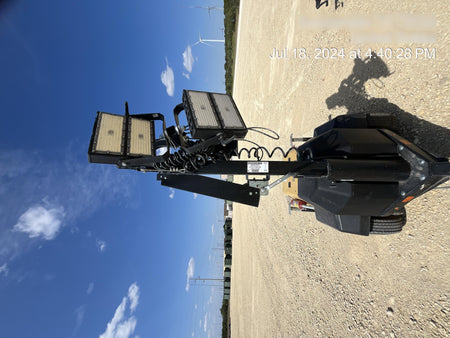2022 Allmand NLV3GR (4) LED Light Fixture 350W, 23' Vertical Mast, 3kW Prime, Towable, Deep Sea L401, Leveling Jacks, Yanmar T4F 5.8hp