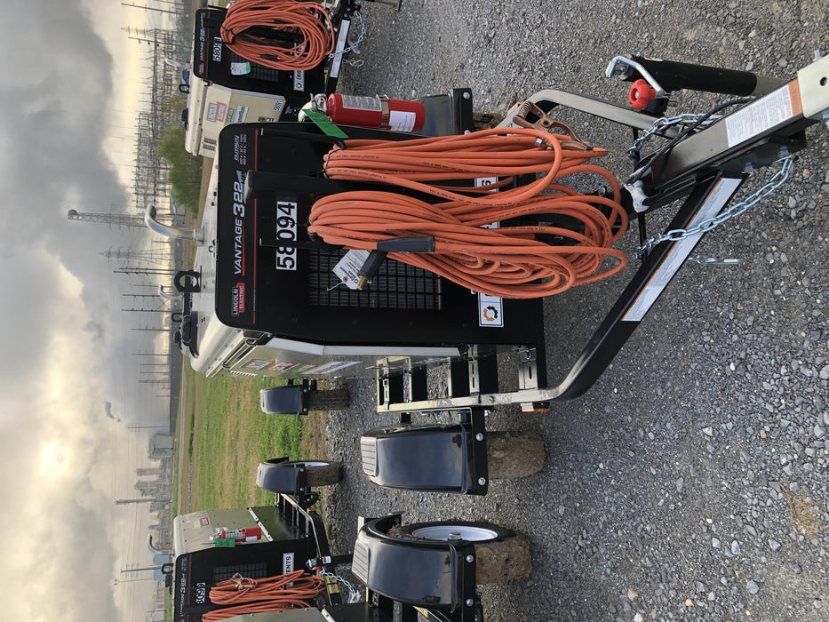 2019 Lincoln Electric Vantage 322 Welder Ready-Pak 3, Two wheel trailer, Fender and Light kit, Cable Rack