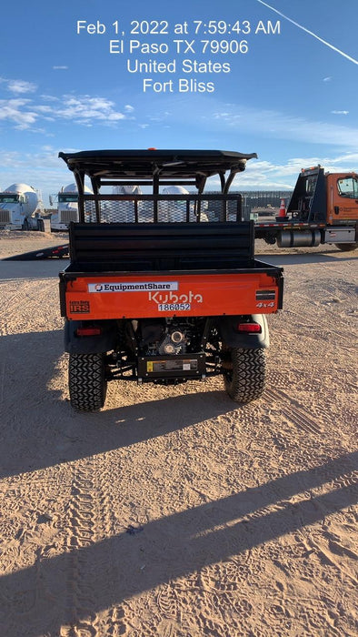 2021 Kubota RTV-X1140W-H Plastic Canopy, Windshield Acrylic Clear, LED Strobe Light, Wire Harness Kit, Back up Alarm