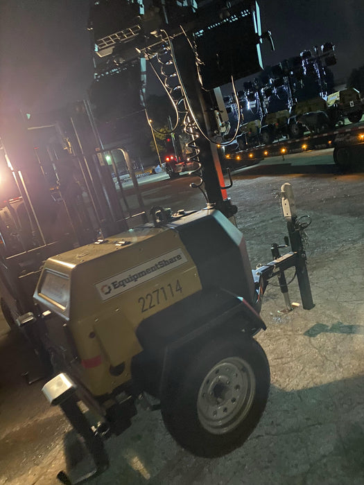 2022 Allmand NLV3GR (4) LED Light Fixture 350W, 23' Vertical Mast, 3kW Prime, Towable, Deep Sea L401, Leveling Jacks, Yanmar T4F 5.8hp