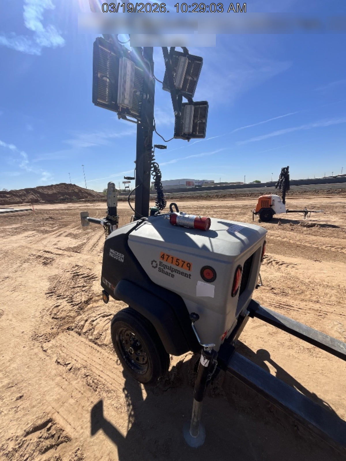 2024 Wacker Neuson LTT4 Diesel, Kohler KDW702, Deep Sea Controller, Auto Start, LED 320W, Bypass Outlet, T3