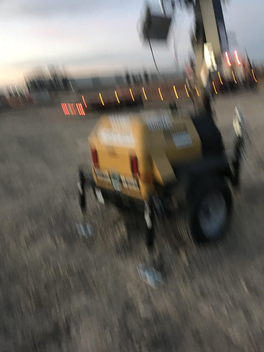 2022 Allmand NLV3GR (4) LED Light Fixture 350W, 23' Vertical Mast, 3kW Prime, Towable, Deep Sea L401, Leveling Jacks, Yanmar T4F 5.8hp