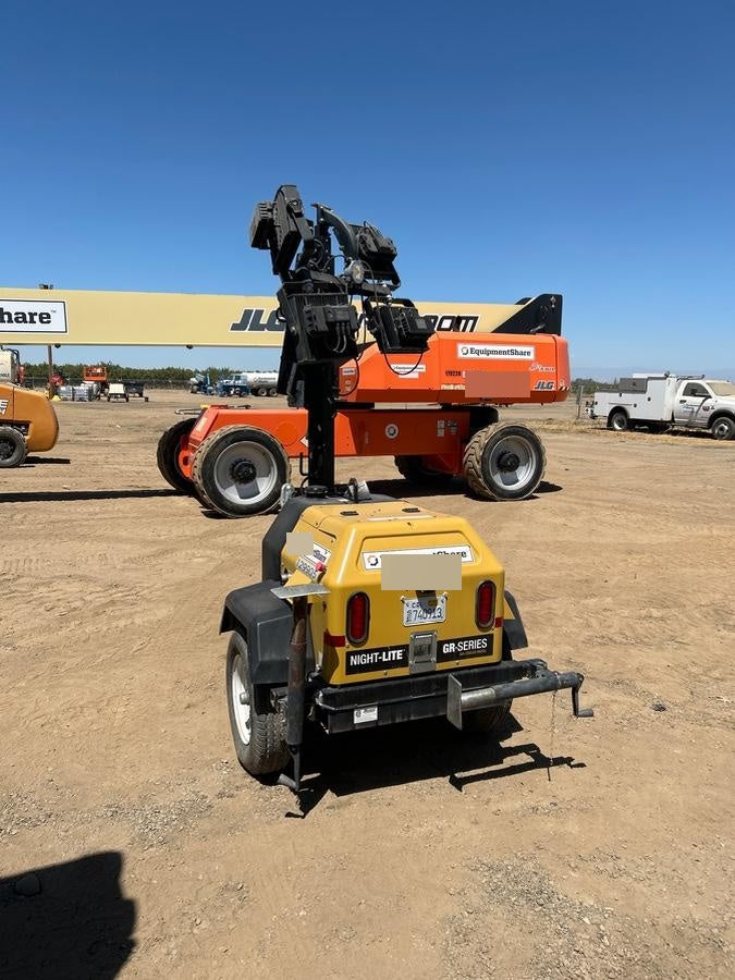 2021 Allmand NLV3GR (4) LED Light Fixture 350W, 23' Vertical Mast, 3kW Prime, Towable, Deep Sea L401, Leveling Jacks, Yanmar T4F 5.8hp