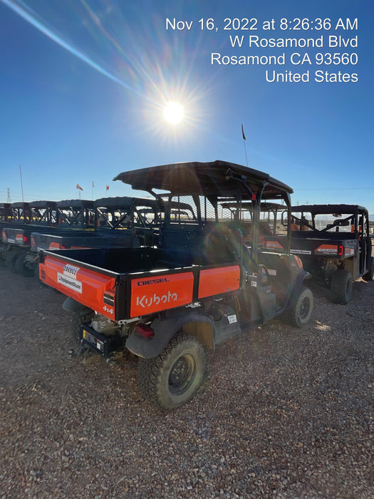 2022 Kubota RTV-X1140W-H Plastic Canopy, Windshield Acrylic Clear, LED Strobe Light, Wire Harness Kit, Back up Alarm