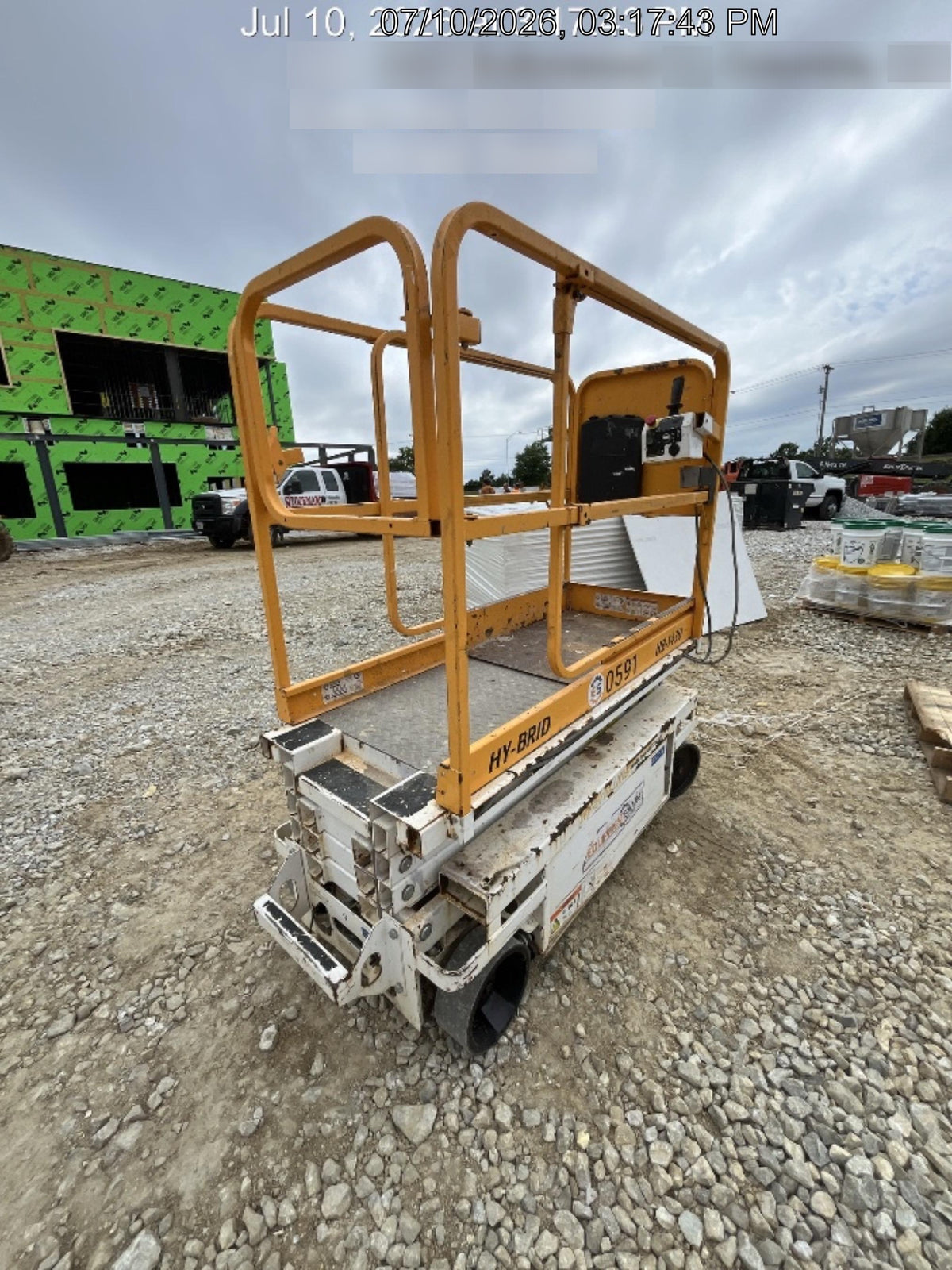 Custom Equipment HB-1430 Hy-Brid Scissor Lift
Platform capacity up to 670 lbs
Working height up to 20 ft
Weighs under 1,700 lbs
Non-marking wheels