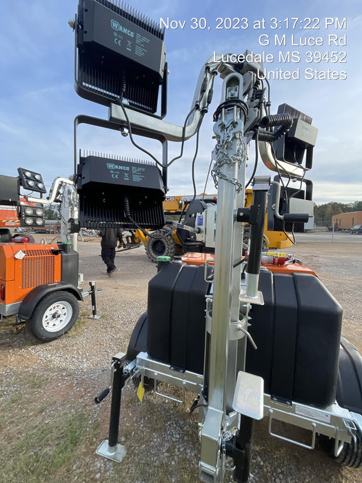 2023 Wanco WLTT-4MM4K Diesel, Deep Sea Controller, Shore Power Plug, Auto Start, (4) 350W LED Floodlights, 4kW Generator, 60 Gal Fuel Tank, 2" Ball, T3