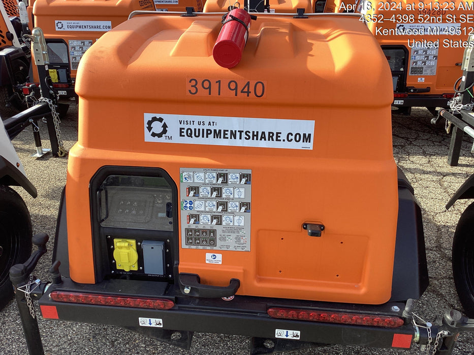 2024 Generac MLT2 Diesel, Flex Switch 120V Input, Powerzone Controller, 
(4) 320W LED Lights, 4kW Generator, 39.9 Gal Fuel Tank, 2" Ball, T3