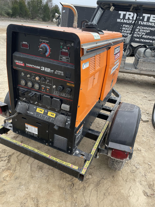 2021 Lincoln Electric Vantage 322 Vantage 322 Ready Pak 3 w/ Decals, ORANGE (includes trailer, cable rack, fender light kit) NO Telematics