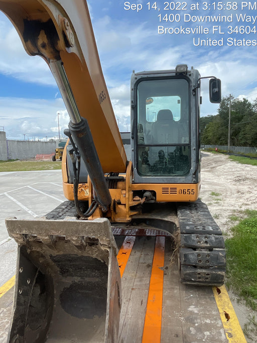 2015 Case CX80C CLOSED CAB, A/C, RUBBER TRACKS PADS, 7'-2" ARM