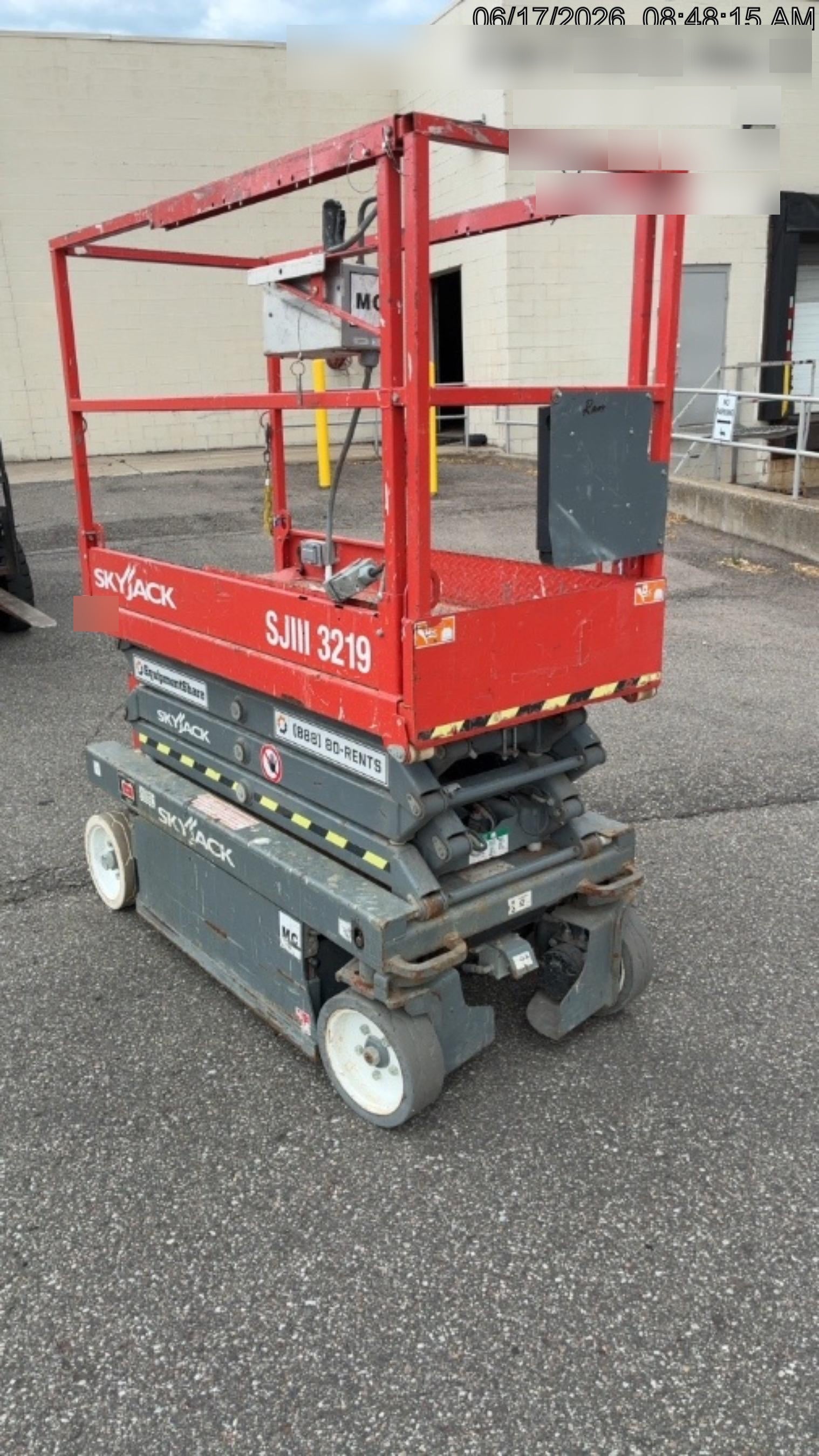 2017 Skyjack SJIII-3219 Standard Rental Specs