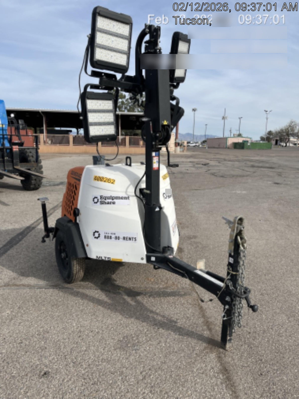 2024 Generac MLT2 Diesel, Flex Switch 120V Input, Powerzone Controller, 
(4) 320W LED Lights, 4kW Generator, 39.9 Gal Fuel Tank, 2" Ball, T3