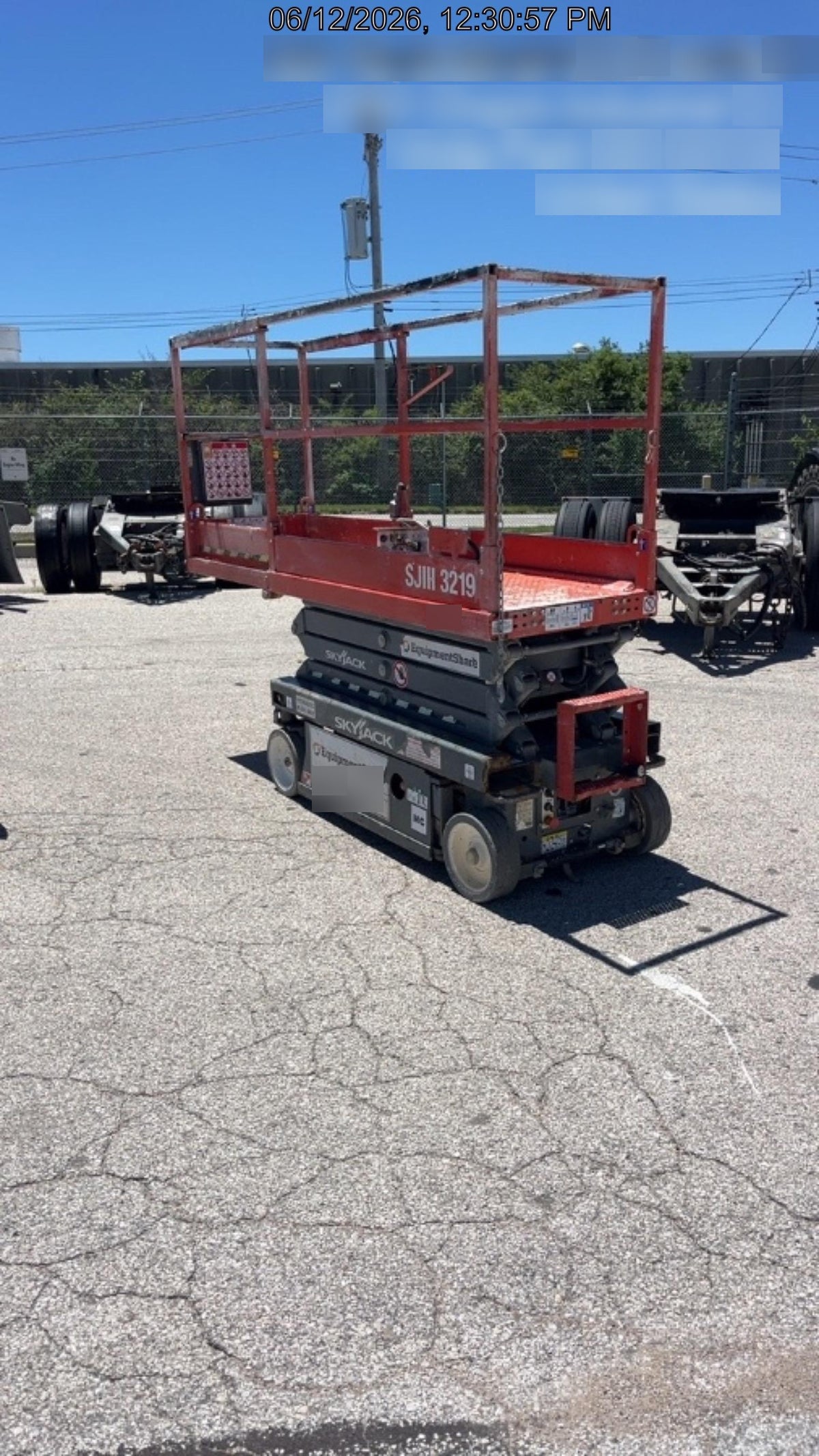 2019 Skyjack SJIII-3219 Standard Options, Trojan Batteries