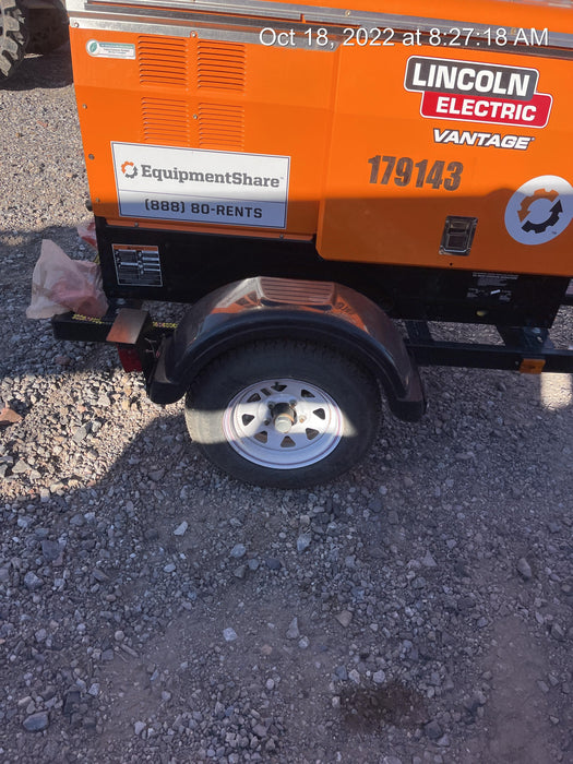 2021 Lincoln Electric Vantage 322 Vantage 322 Ready Pak 3 w/ Decals, ORANGE (includes trailer, cable rack, fender light kit) NO Telematics