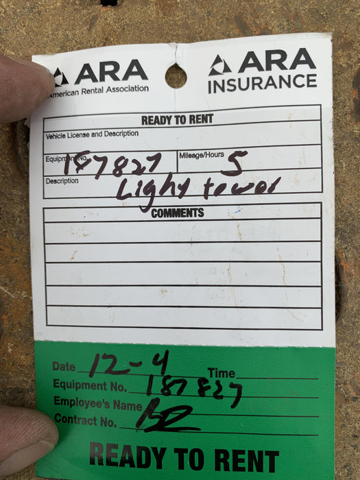 Allmand NLV3GR (4) LED Light Fixture 350W, 23' Vertical Mast, 3kW Prime, Towable, Deep Sea L401, Leveling Jacks, Yanmar T4F 5.8hp