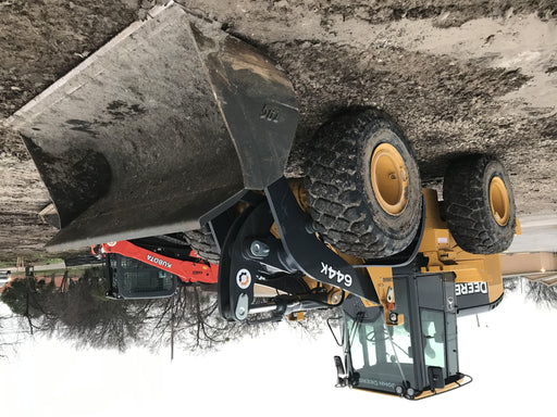 2019 John Deere 644K 4yd Wheel Loader, Cab/Heat/Air, 3 Function Hydraulics, JRB Hydraulic QC, QC 4yd bucket w/smooth cutting edge, QC Carriage, 72" Fork Tines, 5yr/5,000hr Powertrain and Hydraulics extended warranty